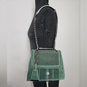 Liviana Conti Studded 100% Suede Leather Bag